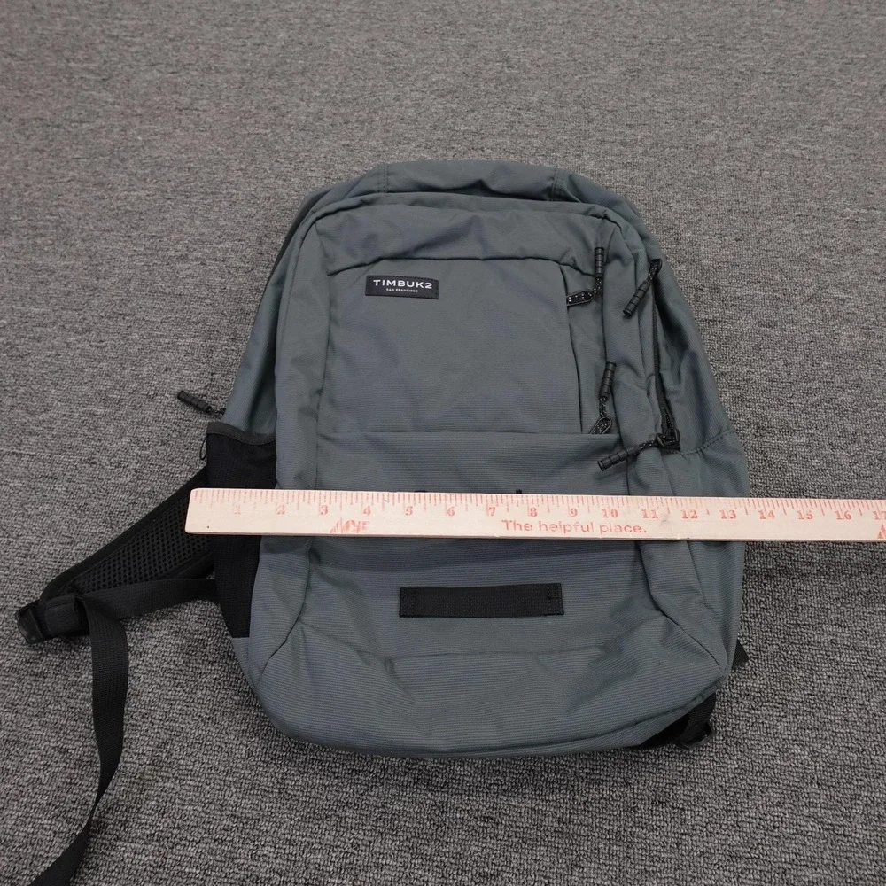 Timbuk2 Backpack Gray 19in Laptop Mens Travel Work Recurly Logo Daypack Bag